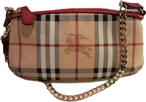 Burberry Haymarket Nova Check Clara Leather Wristlet